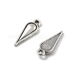 合金のチベット風チャーム  ティアドロップ  アンティークシルバー  16.5x6x2mm  穴：1.5mm&nbsp;PALLOY-V007-02AS