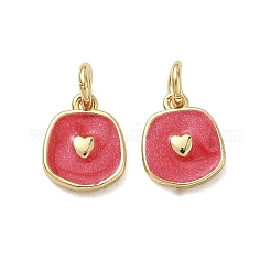 Brass Enamel Pendants&nbsp;KK-CBA5585-08G