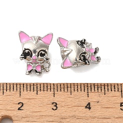 Rack Plating Alloy Enamel European Beads&nbsp;PALLOY-S189-54P