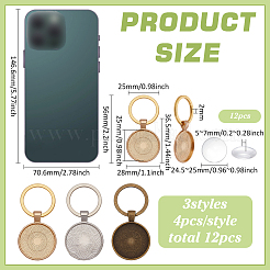 DIY Round Alloy Pendant Making Kits&nbsp;KEYC-FG00005