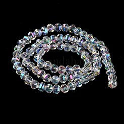 Transparent Electroplate Glass Beads Strands&nbsp;GLAA-Q099-C01-14
