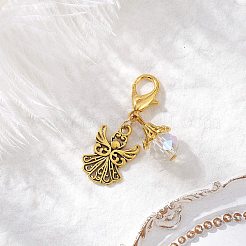 3Pcs Tibetan Style Alloy Angel Pendant Decorations&nbsp;HJEW-JM03837