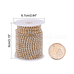 Brass Rhinestone Strass Chains&nbsp;CHC-T001-SS18-01C