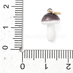 スプレーペイント304ステンレスペンダント  丸カン付き  キノコ  15x8.5x8.5mm  穴：4mm&nbsp;STAS-H254-04G-09