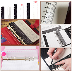 12Pcs 6 Colors Plastic Bookmark Page Marker Ruler&nbsp;AJEW-FG0005-06