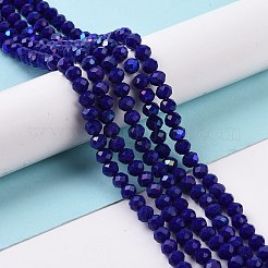 Electroplate Opaque Solid Color Glass Beads Strands&nbsp;LS-EGLA-A034-P3mm-L12