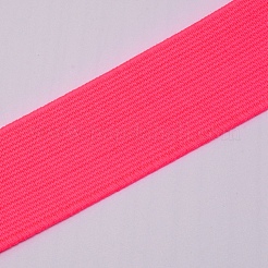 超幅広の厚手の平らなゴムバンド  ウェビング衣類縫製アクセサリー  フクシア  30mm&nbsp;EC-WH0016-A-S017