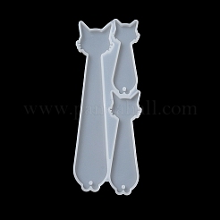 DIY シルエット シリコン ブックマーク モールド  ペンダント型  レジン型  猫の形  157x54x5mm  穴：2.8mm  内径：69~152x23~29mm&nbsp;DIY-F140-03B