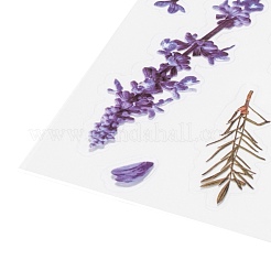 Flower Pattern Waterproof Self Adhesive Hot Stamping Stickers&nbsp;DIY-I063-07