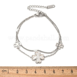 304 Stainless Steel Shell Pearl Pendant Multi-strand Bracelets&nbsp;BJEW-U028-01P