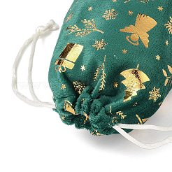 Gold Stamping Christmas Velvet Storage Bags&nbsp;ABAG-Q053-01B-02D