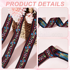 11 Yards Polycotton(Polyester Cotton) Embroidery Flower Ribbon&nbsp;OCOR-GA0001-98A