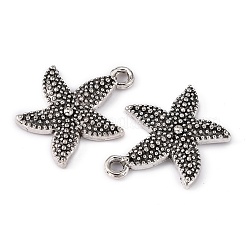 ミックスオーシャンモチーフ銀古美チベット風合金チャーム  らせん  ヒトデ  タツノオトシゴ  カニ  魚やカメ  12~25x9~20.5x2~5.5mm  穴：1.5~2mm  6個/セット&nbsp;TIBEP-X0033-NR
