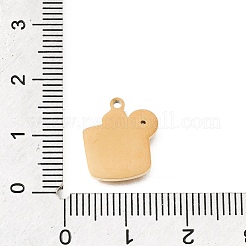 304ステンレススチールエナメルペンダント  ドリンクチャーム  イオンプレーティング（ip）  18KGP本金メッキ  14.5x13x1.5mm  穴：1.5mm&nbsp;STAS-E531-04G