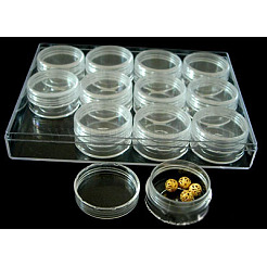 プラスチックビーズコンテナ  12のコンパートメント  長方形  透明  16x12x2.8cm  容量：10ml（0.34液量オンス）&nbsp;LS-C003Y