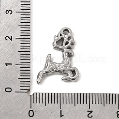 304ステンレスペンダント  鹿のチャーム  ステンレス鋼色  20.5x14.5x3mm  穴：1.6mm&nbsp;SA-CBA9B1E-16P