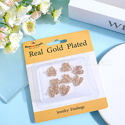 10Pcs Brass Pendants Rhinestone Settings&nbsp;KK-BBC0014-39