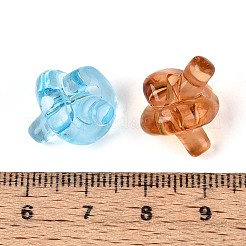 透明なアクリルビーズ  結び目  ミックスカラー  17.5~18x13~13.5x15mm  穴：2.5mm  約442個/500g&nbsp;TACR-T030-03M