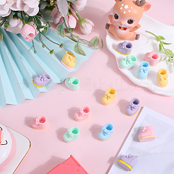 20Pcs 5 Colors Opaque Resin Cabochons&nbsp;RESI-SC0002-64