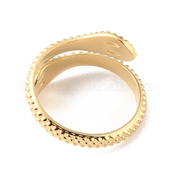 304 Stainless Steel Snake Open Cuff Rings&nbsp;RJEW-D002-40G