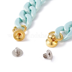 Acrylic Curb Chain for DIY Keychains&nbsp;HJEW-JM00578