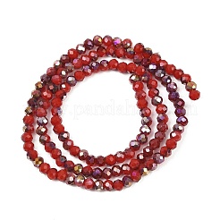 Electroplate Glass Beads Stradns&nbsp;EGLA-H114-02B-02