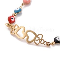 PVD Vacuum Plating 304 Stainless Steel Link Bracelet&nbsp;BJEW-B062-13G