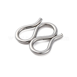 304ステンレススチールSフック留め具  メートルの留め金  ステンレス鋼色  11x11x1mm&nbsp;STAS-Z048-06P-01