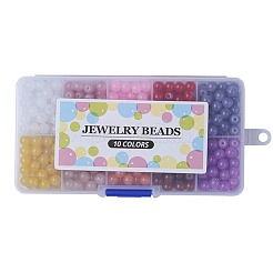 Imitation Jade Glass Beads Strands&nbsp;DGLA-X0007-6mm-02