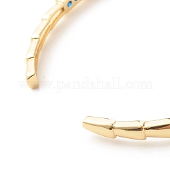 Colorful Cubic Zirconia Open Cuff Bangle&nbsp;BJEW-B054-18G