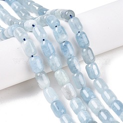 天然石アクアマリンビーズ連売り  コラム  9~9.5x6mm  穴：0.9~1mm  約42~43個/連  15.24~15.8''（38.7~39.5センチメートル）&nbsp;G-G980-35