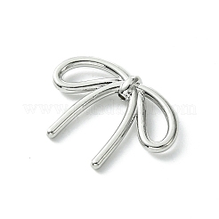 合金ペンダント  蝶結び  プラチナ  17x23x4mm  穴：1mm&nbsp;FIND-Z045-04P
