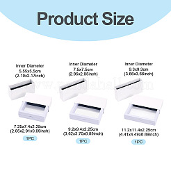 3 Bags 3 Styles Square Transparent PE Thin Film Suspension Jewelry Display Box&nbsp;CON-TA0001-38G