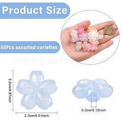 50Pcs Luminous Transparent Acrylic Beads&nbsp;LACR-YW0001-08