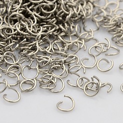 変色しにくい304ステンレススチール製オープン丸カン  ラウンド  ステンレス鋼色  18ゲージ  7x1mm  内径：5mm&nbsp;STAS-N015-03-7x1mm