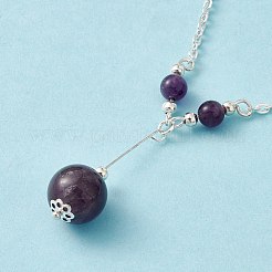 3Pcs Natural Gemstones Pendant Necklaces&nbsp;NJEW-FS0001-04