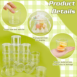 16pcs Transparent Plastic Box with Lid&nbsp;CON-FG0001-13