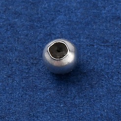 925スターリングシルバービーズ  DIYアクセサリー バックル 固定バックル スペーサー フック クランプ 位置決めビーズ  ラウンド  銀  3x2.5mm  穴：0.5mm&nbsp;STER-D301-06S