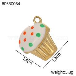 304 Stainless Steel Enamel Pendants&nbsp;STAS-OY010-98G