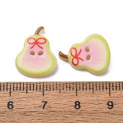 2-Hole Printed Opaque Resin Buttons&nbsp;RE-CBA2C75-04A