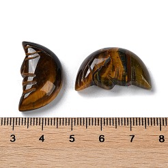 Natural Tiger Eye Carved Healing Moon with Human Face Figurines&nbsp;G-B062-06A