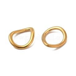 304ステンレススチールリンクリング  ツイストティアドロップ  ゴールドカラー  15x12.5x2mm  内径：8.5x11mm&nbsp;STAS-F283-05G