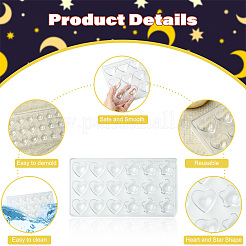 1 Set 2 Pcs PS Plastic Heart Shaped and Star Shaped Double Piece Chocolate Mold&nbsp;ST-CJ0007-97