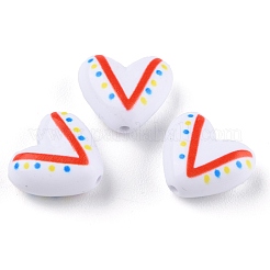 Printed Opaque Acrylic Beads&nbsp;OACR-K005-09
