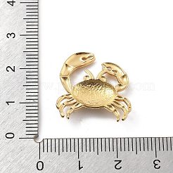 304ステンレススチールラインストーンペンダント  18KGP本金メッキ  カニ  21x20x3mm  穴：1mm&nbsp;STAS-D300-01G-14