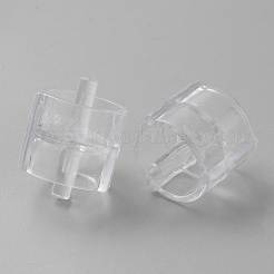 プラスチックテープ オラゴンザー  透明  29x24x22.5mm  穴：4.5mm&nbsp;LS-FIND-WH0148-187