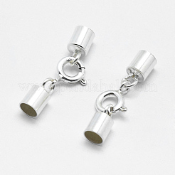 925スターリングシルバースプリングリングの留め金  コー​​ドが終了すると  銀  23mm  インナーサイズ：4mm&nbsp;STER-G019-08S