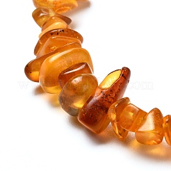 Natural Amber Chip Beads Stretch Bracelets Set for Parent and Kid&nbsp;BJEW-JB06819