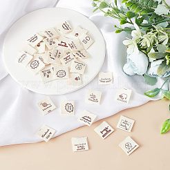 200Pcs 20 Patterns Cotton Sewing Labels&nbsp;FIND-NB0001-44