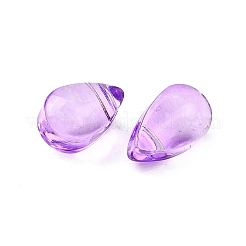 ガラスビーズ  ティアドロップ  ミディアム蘭  6x4x4mm  穴：1mm&nbsp;GLAA-D303-02G